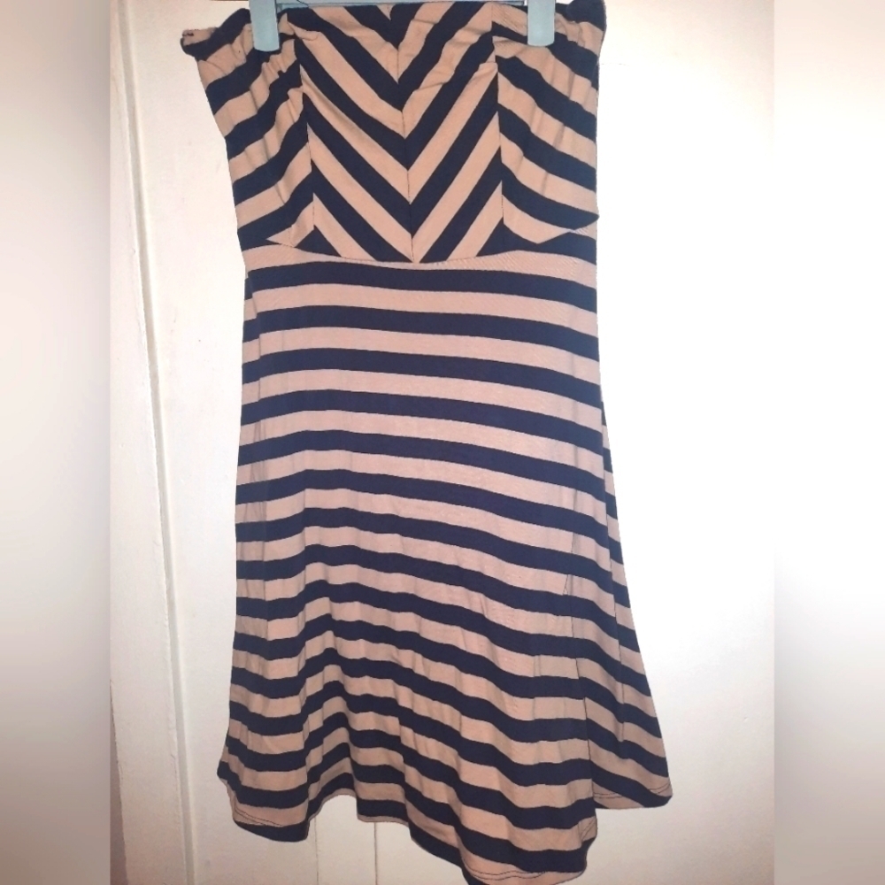 Strapless skater dress